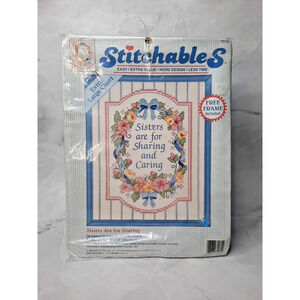 Vintage Dimensions Stitchables Stamped Cross Stitch Kit Sisters Are For Sharing